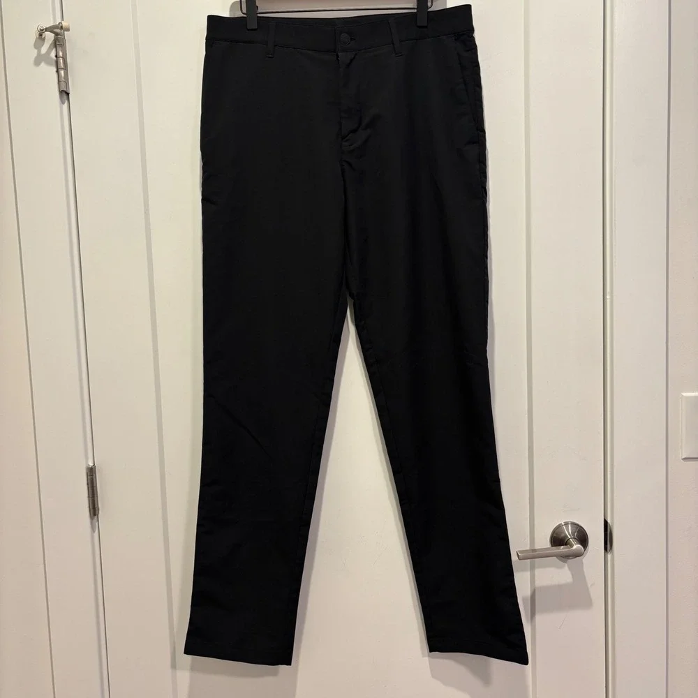 Banana‎ Republic Core Temp Chino Pants Mens 34x34 Black Slim Fit Trousers